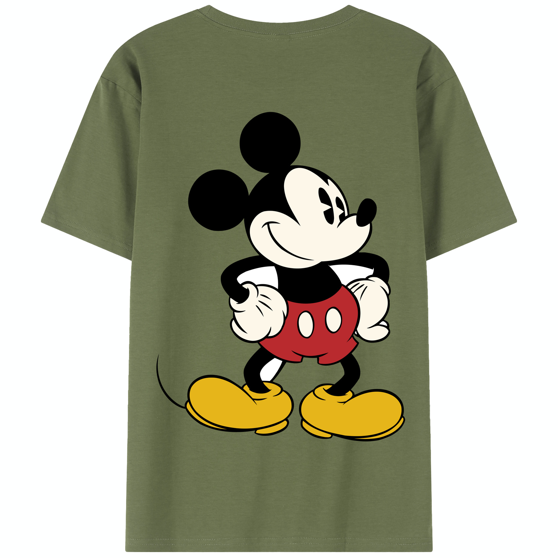 （画像用） ミッキーマウス Mickey Mouse 綿100％半袖Tシャツ（背面プリント）